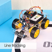 OSOYOO Robot Car Starter Kit V4.0 kompatibilní s Arduino IDE - Sada elektroniky s kamerou - Modul pro sledování čáry - Ultrazvuk